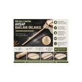 Ms. Iron 100 Cm Ahşap Baklava Oklavası 1 Metre Uzun İnce Hamur Açma Oklavası Yufka Börek İçin
