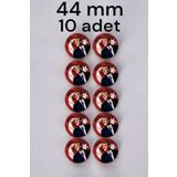 Ms Major Selection 10 Adet 44 Mm Atatürk Rozeti 29 Ekim Cumhuriyet Mustafa Kemal, 854765416874