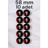 Ms Major Selection 10 Adet 58 Mm Atatürk Rozeti 29 Ekim Cumhuriyet Mustafa Kemal, 6874651876516