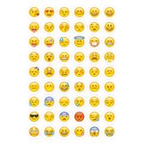 Ms Major Selection 2 Cm 54 Adet Yuvarlak Emoji Sticker Etiket Laptop Defter Kutu Hediye Paketleme Parti Hediyeleri