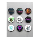 Ms Major Selection 9 Adet Arcane Jinx Temalı Rozet 58 Mm, 68746579874658