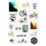 Ms Major Selection Bisiklet - Bicycle Baskılı 17'Li Özel Tasarım Sticker Seti
