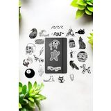 Ms Major Selection Black And White Paketi/Bullet Journal Defter Çıkartma Ajanda Laptop Etiket, 8746876874987