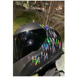 Ms Major Selection Dekoratif Hologramlı Hahaha Sticker Motor-Araba-Kask Için Etiket 15Cmx30Cm (1 Adet)