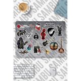 Ms Major Selection Gitar Temalı Sticker Etiket Seti - Guitar Sticker - Laptop Notebook Telefon