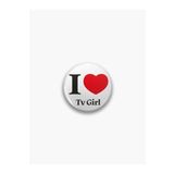 Ms Major Selection I Love Tv Girl Yazılı Y2K Grunge Stil Rozet