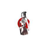 Ms Major Selection Japon Geisha Kadın Savaşçı Sticker Motor Araba Kask Laptop Sticker
