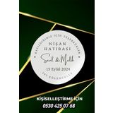 Ms Major Selection Kişiye Özel El Yazısı Özel Gün Söz Kına Nişan Nikah Düğün Hatırası Etiket 4 X 4 Cm 100 Adet