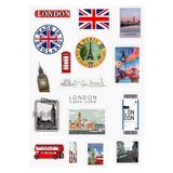 Ms Major Selection Londra - Ingiltere Baskılı 17'Li Telefon Ve Bilgisayar Yüzeylerine Uygun Özel Tasarım Sticker Seti