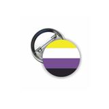 Ms Major Selection Nonbinary Pride Flag Buton Rozet