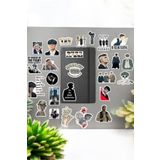 Ms Major Selection Peaky Blinders Thomas Shelby Sticker Paketi/Bullet Journal Defter Çıkartma Ajanda Laptop Etiket, 8746874684654
