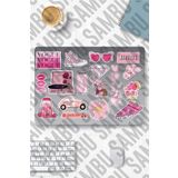 Ms Major Selection Pink Aesthetic Temalı Sticker Etiket Seti 1 - Pembe Sticker - Laptop Notebook Telefon