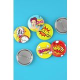 Ms Major Selection Pop Art - Eğlenceli - Iğneli Rozet Seti - Broş - Yaka - Çanta Rozeti 5 Adet