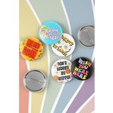Ms Major Selection Retro - 70Ler - Vintage - Eğlenceli - Iğneli Rozet - Broş - Yaka - Çanta Rozeti 5 Adet