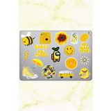 Ms Major Selection Sarı Temalı Defter Ajanda Planner Bullet Journal Laptop Notebook Tablet Sticker Seti 18 Adet
