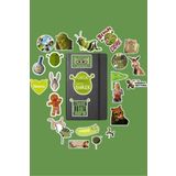 Ms Major Selection Shrek Sticker Paketi/Bullet Journal Defter Çıkartma Ajanda Laptop Etiket, 987684687984874