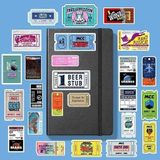 Ms Major Selection Ticket Bilet Sticker Paketi/Bullet Journal Defter Çıkartma Ajanda Laptop Etiket