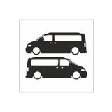 Ms Major Selection Volkswagen Transporter Camlı Araç, Araba, Oto, Motorsiklet, Kask, Laptop, Cam Sticker 18X6 Cm 2 Adet