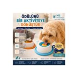 MS Pet Design Kedi Köpek Yalama ve Aktivite Kabı – Yaş Mama ve Sıvı Ödül İçin Yavaş Tüketim Mama Kabı / Papyon Hediyeli