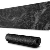 M's Products Topografik Mouse Pad, XL Oyun Mouse Pad, Genişletilmiş Masa Mouse Pad, Mouse Pad, Çok Amaçlı Mat, Ped, Siyah Beyaz Çizgili, Kaymaz, Bilgisayar veya Ofis Dizüstü Bilgisayarı, 80 x 30 cm