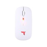 Ms Tech 2.4 Wireless Kablosuz Şarj Edilebilir Dual Mouse Bluetooth Desteği ve Rgb Ledli - Beyaz