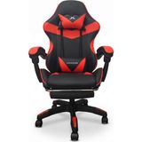 Ms Xandor XG300 Oyuncu Koltuğu Ayak Dayamalı Gaming Koltuk Çift Renk Deri 135° Yatabilen Boyun Bel Yastıklı Bilgisayar Sandalyesi - Kırmızı