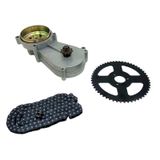 MSAFGY 47cc 49cc Cep Bisikleti Liya Şanzıman Şanzıman Dişli Kutusu Atv T8F Zincir ve Zincir Plakalı 2 Zamanlı Motor Parçası (Renk: 17T Siyah set)
