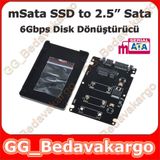 mSATA SSD to 2.5 inç SATA 6Gbps Disk Dönüştürücü