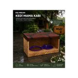 MSAY Dış Mekan Kedi Mama Kabı Standı Yağmur Geçirmez Mebran Kaplı