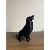 Msd Design Siyah Masaüstü Biblo Golden Köpek Tasarımlı Aksesuar Dekorasyon 1 Adet