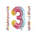 Msda 3 Yaş Renkli Folyo Balon 34 İnç (76-82 Cm)