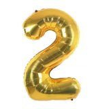 Msda Folyo Balon 2 Rakamı Helyum Balon 90 Cm Gold Renk - 2 Yaş Balonu - 2 Yaş Balon -2 Rakam Balon