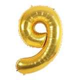 Msda Folyo Balon 9 Rakamı Helyum Balon 90 Cm Gold Renk - 9 Yaş Balonu - 9 Yaş Balon -9 Rakam Balon