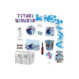 Msda Frozen Elsa Anna Karlar Ülkesi 8 Kişilik 1 Yaş Doğum Günü Parti Konsepti Seti Parti Malzemeleri