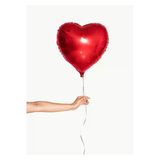 Msda Kalp Folyo Balon - 45Cm Kırmızı Kalp Helyum Balon - Uçan Balon Evlilik Teklifi