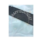 Msda Kristal Taşlı Gümüş Renk Happy Birthday Doğum Günü Tacı