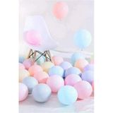 Msda Makaron Temalı Pastel Karışık Renk Balon 20 Adet