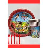 Msda Paw Patrol 8 Kişilik Tabak Bardak Çatal Seti Doğum Günü Parti Malzemeleri Konsepti