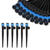 MSDADA 60 adet 1/4 "Sulama Borusu için Damla Sulama Yayıcıları Bağlayın (Mavi)