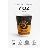 MSE HOLD Karton Bardak 7 Oz 1000 Adet Turuncu Desenli 200 ML Tek Kullanımlık Bardak Sızdırmaz