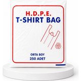 MSE HOLD Orta Boy Hışır Poşet 250 Adet Ince Hdpe Atlet Poşet Taşıma Poşeti