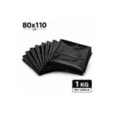 MSE HOLD Siyah Çöp Poşeti 80X110 Kalın 1 kg Dökme Çöp Torbası Battal Boy