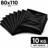 MSE HOLD Siyah Çöp Poşeti 80X110 Kalın 10 kg Dökme Çöp Torbası Battal Boy