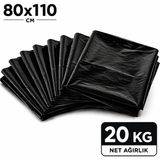 MSE HOLD Siyah Çöp Poşeti 80X110 Kalın 20 kg Dökme Çöp Torbası Battal Boy