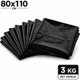 MSE HOLD Siyah Çöp Poşeti 80X110 Kalın 3 kg Dökme Çöp Torbası Battal Boy