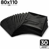 MSE HOLD Siyah Çöp Poşeti 80X110 Kalın 30 Adet Dökme Çöp Torbası Battal Boy