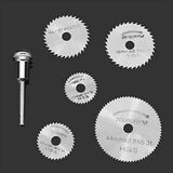 mshare 6 adet/set için mini HSS Torna Takımı-Daire Testere Levhaları Dremel Metallrotationsschneider Power Tool set Schneidediamantscheiben Mandrel