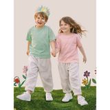 Mshb&G Erkek Kız Çocuk Unisex Pantolon Dokuma Bol Kesim Duble Paça Ilkbahar/yaz 2-8 Yaş - Gri - 4 Yaş