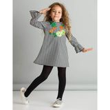 MSHB&G Floral Ekose Kız Çocuk Çiçekli Elbise - 2 Yaş - Siyah