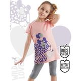 MSHB&G Leopar Kız Çocuk Tunik Tayt Takım - 9 Yaş - Pembe - Gri
